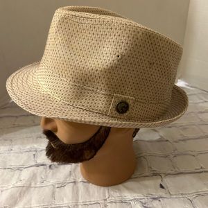 GOORIN BROS.FEDORA TAN PATTERN COTTON MENS HAT SIZE XL